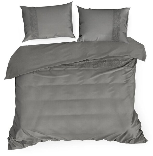 Komplet pościeli EUROFIRANY Lana1 160 x 200 cm Ciemnoszary