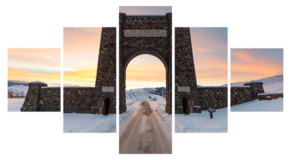 Obraz bramy, Yellowstone (125x70 cm)