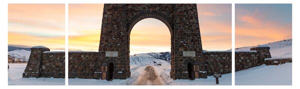 Obraz bramy, Yellowstone (170x50 cm)