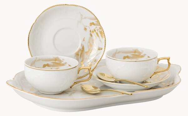 Komplet do herbaty z porcelany Sanssouci Jubilee, 7 elem