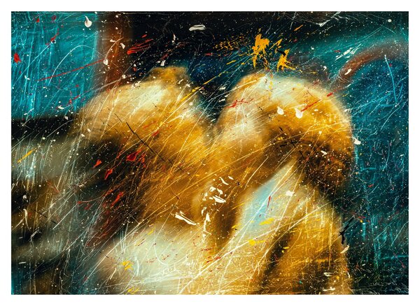 Obraz - Całujące się anioły (70x50 cm)
