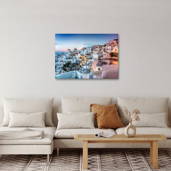 Obraz - Zmierzch na Santorini (70x50 cm)