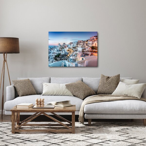 Obraz - Zmierzch na Santorini (70x50 cm)