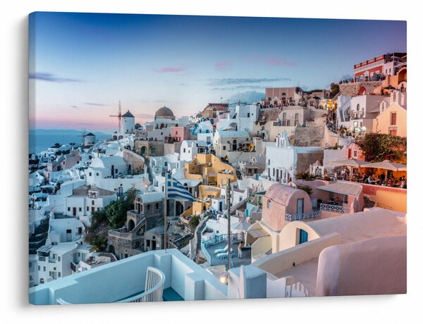 Obraz - Zmierzch na Santorini (70x50 cm)