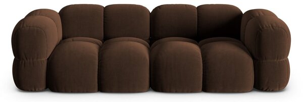 Ciemnobrązowa aksamitna sofa 250 cm Loretto – Cosmopolitan Design