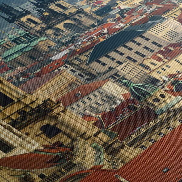 Obraz - Panorama Pragi (170x50 cm)