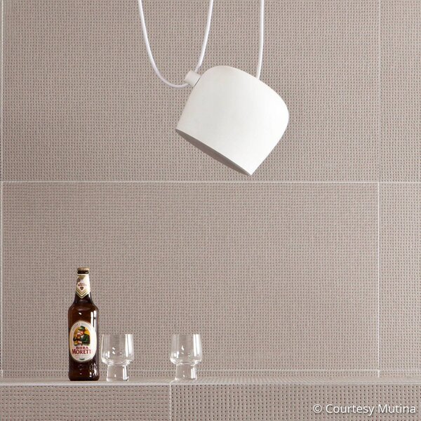 FLOS Lampa wisząca designerska AIM Small, możliwość ściemniania, biały / opal, salon / jadalnia, aluminium, design