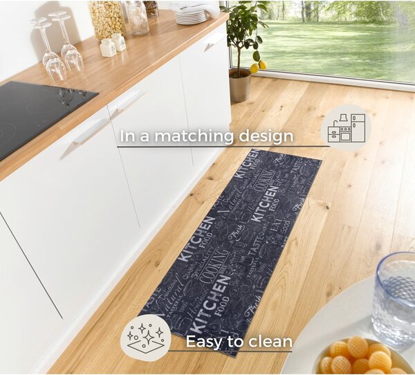 Czarny chodnik 50x150 cm Wild Kitchen Board – Hanse Home