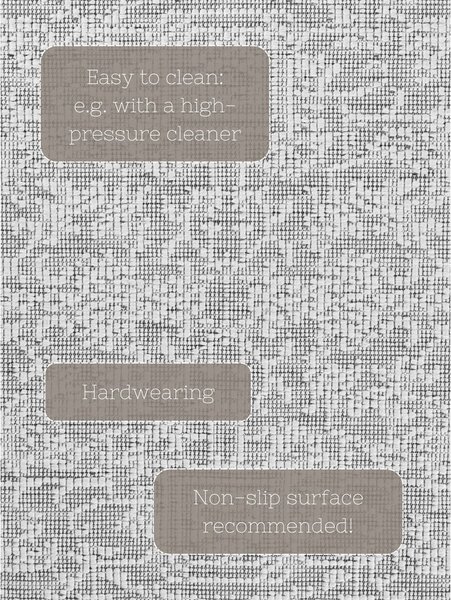 Chodnik odpowiedni na zewnątrz w szaro-śmietankowym kolorze 80x250 cm Duet Kona – NORTHRUGS