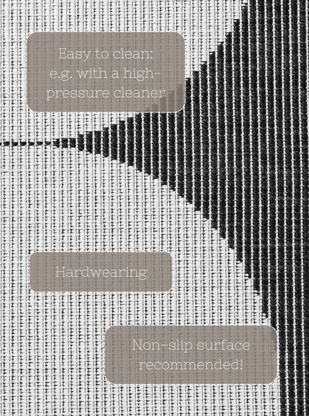 Czarno-biały chodnik odpowiedni na zewnątrz 80x250 cm Duet Bowen – NORTHRUGS