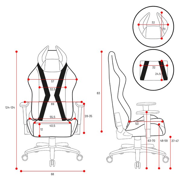Fotel dla graczy Diablo X-Horn 2.0 Normal Size czarny