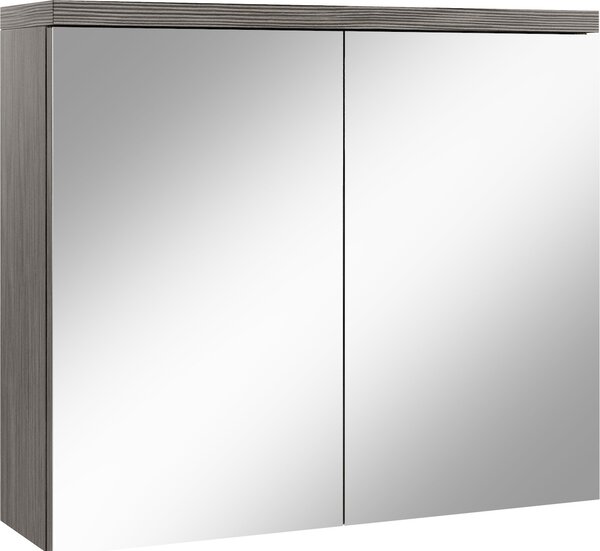 Szafka azienkowa z lustrem Toledo 80 x 60 cm szary db – szafka azienkowa z lustrem i 2 drzwiami