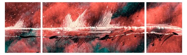 Obraz - Wybuch nafty (170x50 cm)