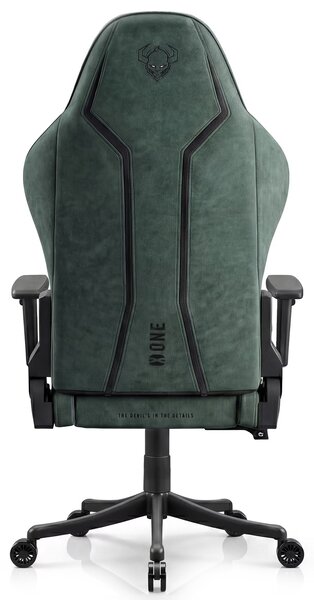 Fotel gamingowy młodzieżowy Diablo X-One Small Size materiałowy, Forest Green