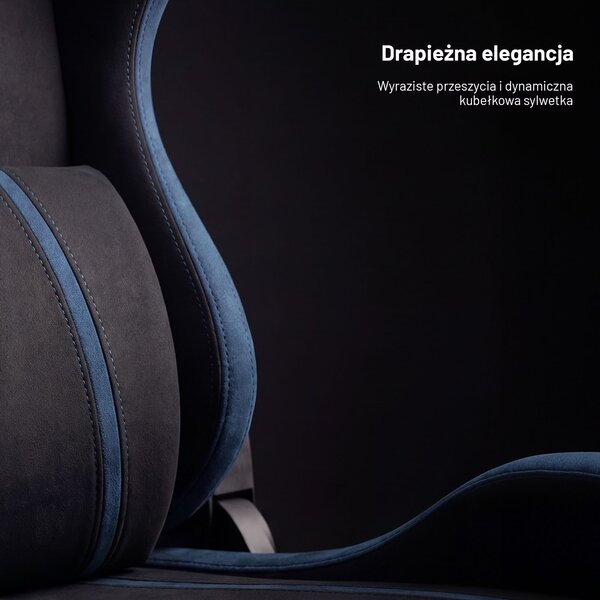 Fotel gamingowy młodzieżowy Diablo X-One Small Size materiałowy, Night Blue