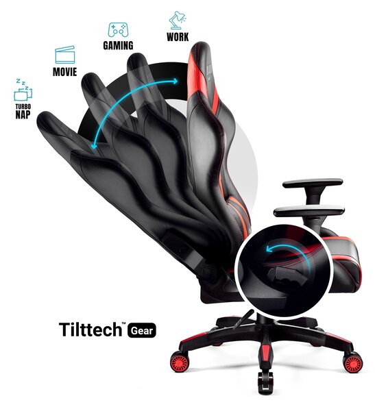 Fotel dla graczy Diablo X-Horn 2.0 King Size czarno-czerwony