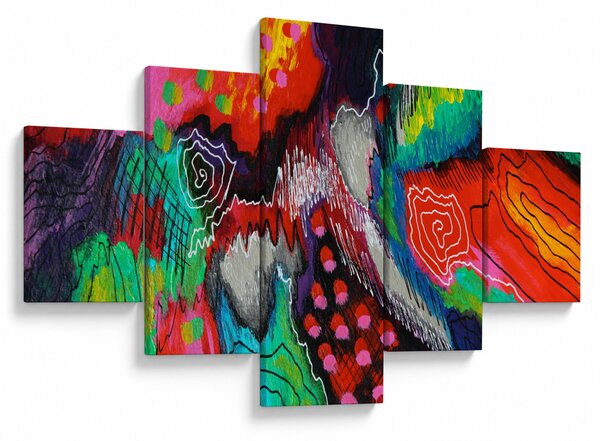 Abstrakcyjny obraz - kolory (125x70 cm)