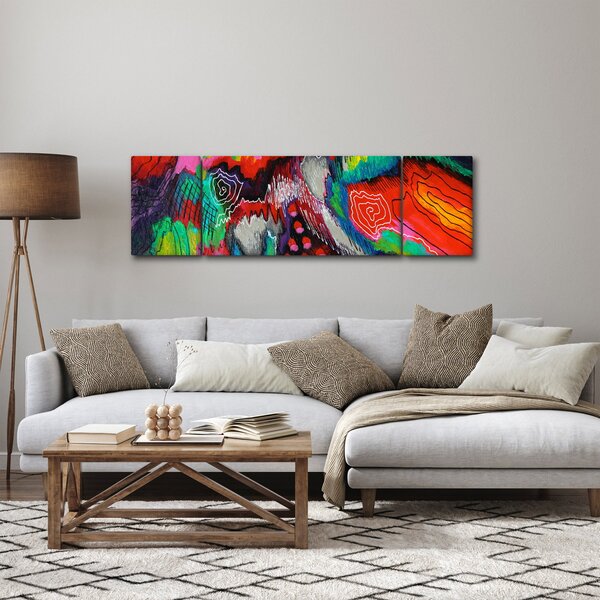 Abstrakcyjny obraz - kolory (170x50 cm)