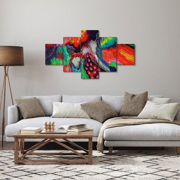 Abstrakcyjny obraz - kolory (125x70 cm)