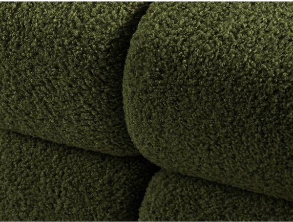 Zielony narożnik modułowy z materiału bouclé (prawostronny) Bellis – Micadoni Home