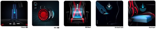 Fotel dla graczy Diablo X-Horn 2.0 Normal Size czarno-czerwony