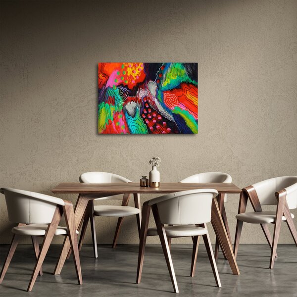 Abstrakcyjny obraz - kolory (70x50 cm)