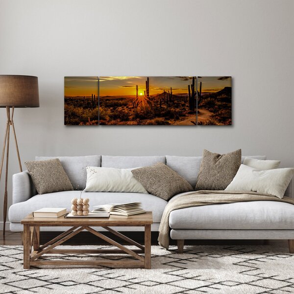 Obraz - Koniec dnia na pustyni w Arizonie (170x50 cm)