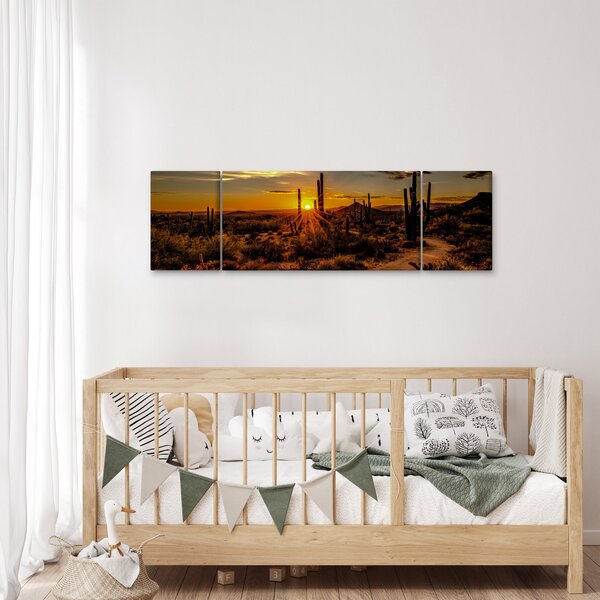 Obraz - Koniec dnia na pustyni w Arizonie (170x50 cm)