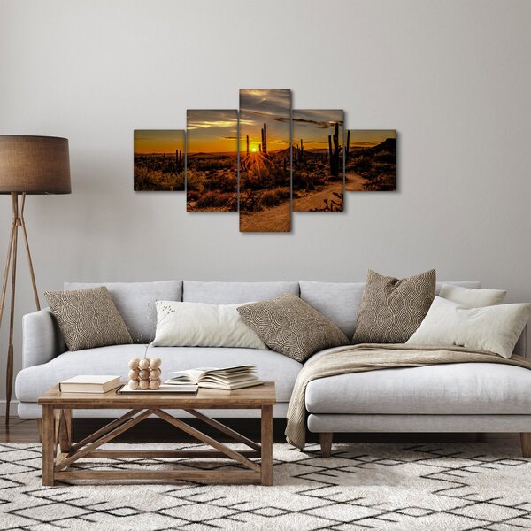 Obraz - Koniec dnia na pustyni w Arizonie (125x70 cm)