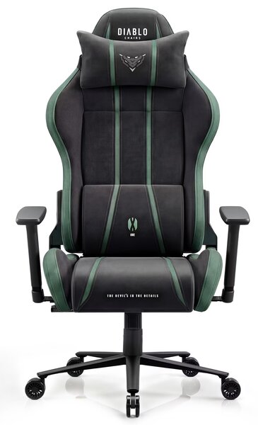 Fotel gamingowy materiałowy Diablo X-One 2.0 Normal Size, Forest Green