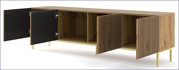 Szafka pod TV z lamelami dąb artisan x Z5-A14