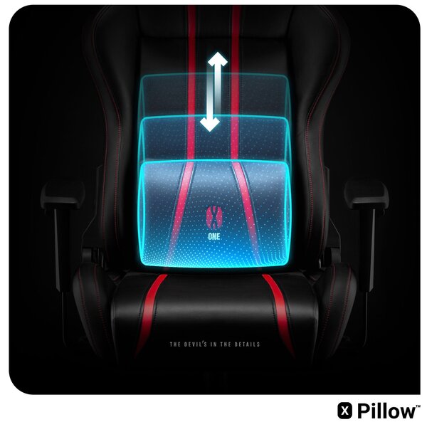 Fotel gamingowy Diablo X-One 2.0 Normal Size czarno-czerwony