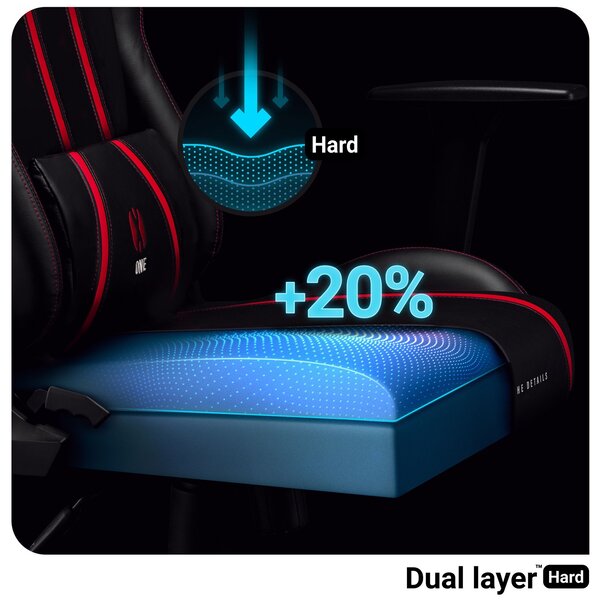 Fotel gamingowy Diablo X-One 2.0 Normal Size czarno-czerwony