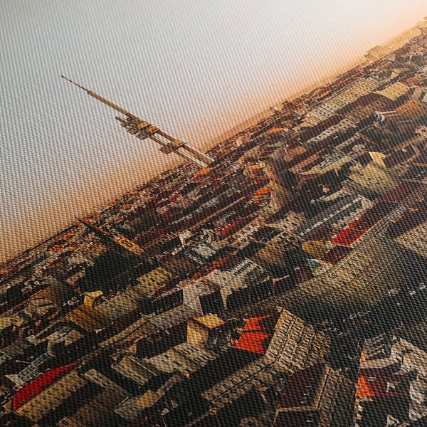 Obraz zachodu słońca nad Žižkov (170x50 cm)