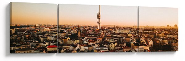 Obraz zachodu słońca nad Žižkov (170x50 cm)