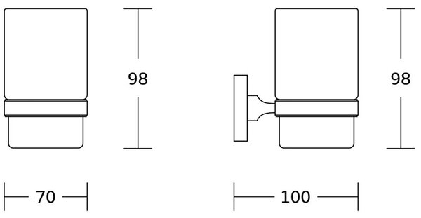 Mexen Rufo kubek na szczoteczki, chrom - 7050938-00
