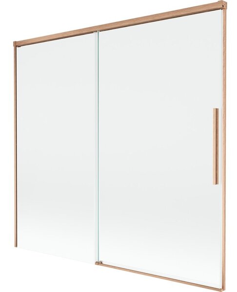 Mexen Rox parawan nawannowy 2-skrzydłowy rozsuwany 170 x 150 cm, transparent, miedź szczotkowana - 8C9-170-001-65-00