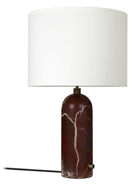 Lampa Stołowa GUBI, Gravity Large, ściemnialny, czerwony, salon, kamień, design