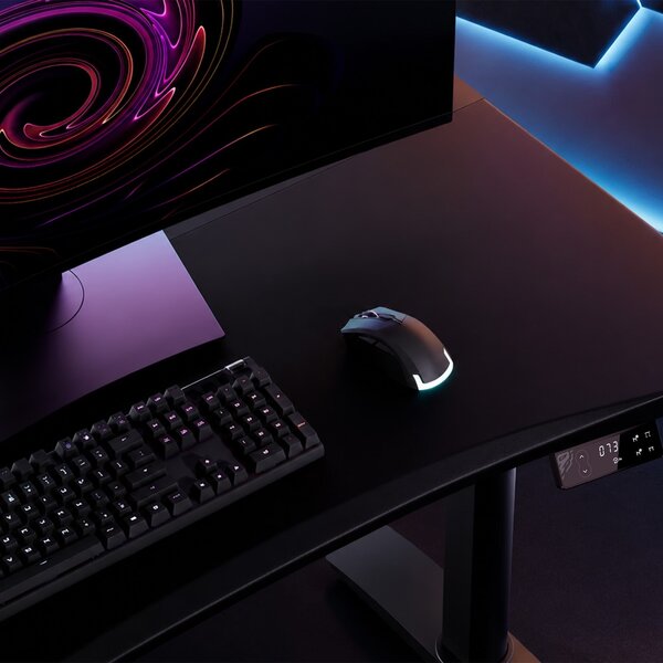 Biurko gamingowe elektryczne RGB Diablo X-Forge, 120x70 cm, czarne
