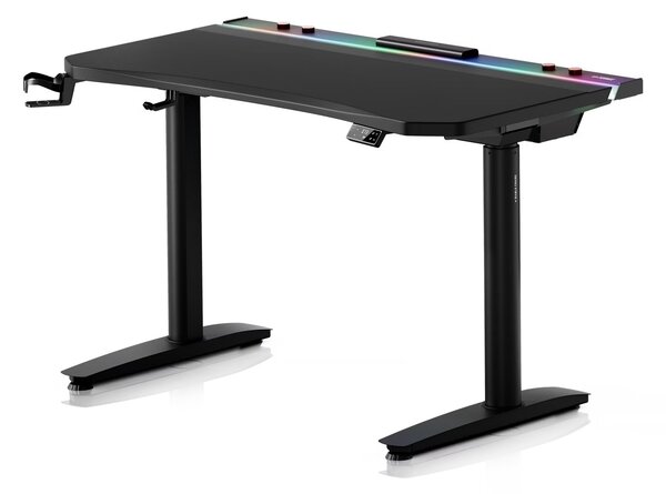 Biurko gamingowe elektryczne RGB Diablo X-Forge, 120x70 cm, czarne