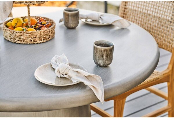 Szarobeżowe kamionkowe filiżanki zestaw 4 szt. 360 ml Viola – House Nordic