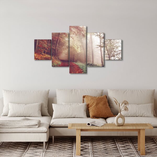 Obraz - Jesienny spacer po lesie (125x70 cm)