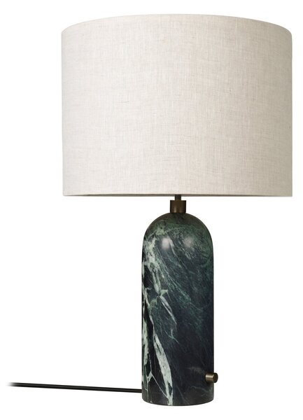 Lampa Stołowa GUBI, Gravity Large, ściemnialny, zielony, salon, kamień, design