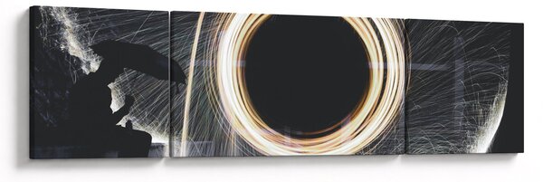 Obraz - Pokaz świateł w deszczu (170x50 cm)