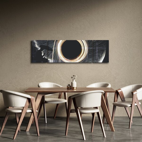 Obraz - Pokaz świateł w deszczu (170x50 cm)