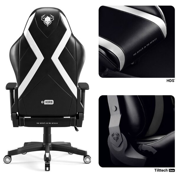 Fotel dla graczy Diablo X-Horn 2.0 Normal Size czarno-biały