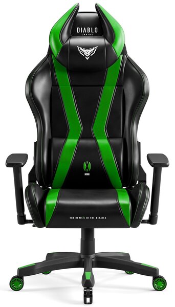 Fotel dla graczy Diablo X-Horn 2.0 Normal Size czarno-zielony