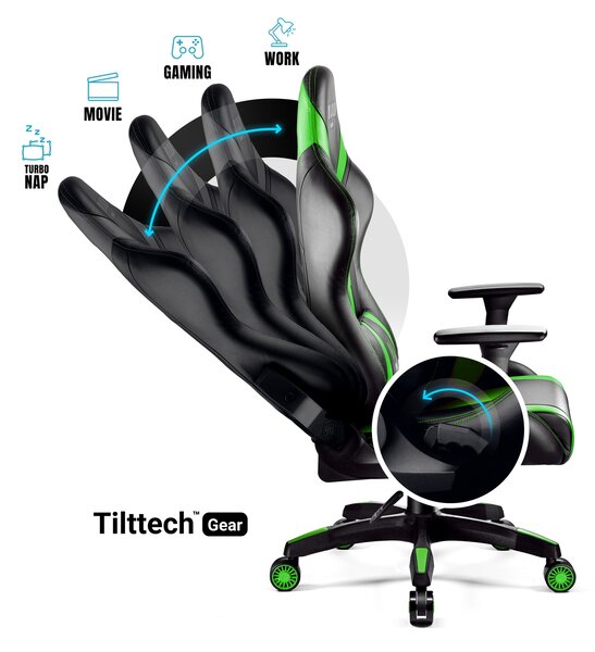 Fotel dla graczy Diablo X-Horn 2.0 Normal Size czarno-zielony