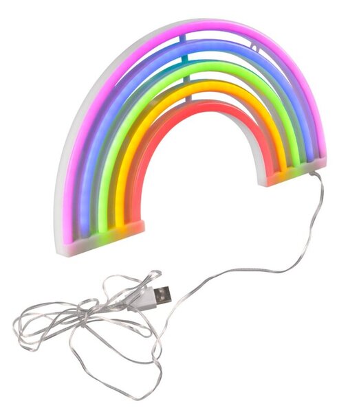 Kinkiet dla dzieci neonowy tęcza LED 3W USB-A bateria 3xAA Neon Polux