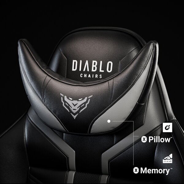 Krzesło obrotowe Diablo X-Ray Normal Size czarno-szary